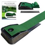 Golf Putting Mat 87'' (220cm) with Return Track in Gift Box Indoor & Outdoor