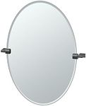 Gatco 4719MX Bleu Oval Mirror, 26.5-inch, Matte Black