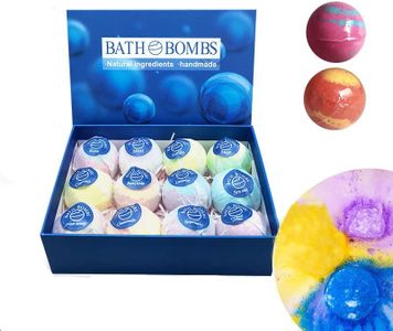 Bath Bombs Gift Set, 12 Pack SPA Bath Bombs Setwith Natural Essential Oil, Rich Fizz, Bubbles, Handmade Bath Bombs for Moisturizing Dry Skin, Christmas Birthday Gifts idea for Women, Mother, Kids, Christmas