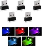 Sylvil 5 PCS USB LED Car Interior A