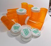 Plastic Prescription Amber Vials/Bottles 400 Pack w/Caps 8 Dram Size-New