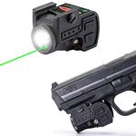 Lasercross 2-in-1 Tactical Laser Sight Flashlight Combo,Magnetic Charging Rechargeable,Strobe Function,Bright Green Laser Light Gun Sight for Pistol,Handguns,Shotguns with Standard Picatinny Rail