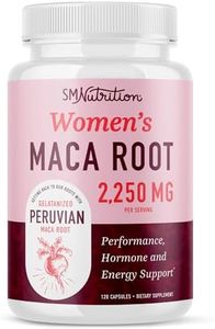 Organic Maca Root Capsules for Women | Peruvian Maca 2250MG Extra Strength | Red, Black & Yellow Maca Pills with Black Pepper | Herbal Supplement to Support Energy, Hormone Balance, Menopause & Cycles