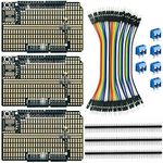 ElectroCookie Proto Shield Kit Compatible with Arduino Uno, Stackable DIY Expansion Prototype PCB (3 Pack)