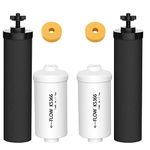 Gravity Water Filter for Berkey Water Filter Replacement, Replacement for BB9-2® Black Filters & for PF-2® Fluoride Filters Combo Packs, Compatible with Berkey® Gravity Water Filter System, (NSF 42)