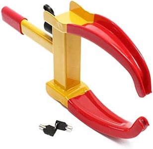 Wiltec Sabot de voiture – 480 x 245 x 73 mm – avec 2 clés – en Acier inoxydable – Bloque roue Antivol Automobile pour Remorque Caravane – dispositif Antidémarrage Collier de serrage