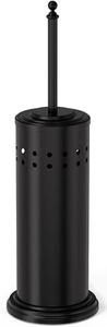 Dowry Toilet Plunger with Holder for Bathroom Black