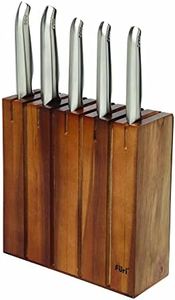 Furi Acacia Wood Segmented Knife Block Set (6 Pieces)