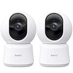 ARENTI 360° View 4MP Indoor Security Camera 2PC, 5G&2.4G WiFi Baby Monitor, Pet Camera with Phone App, Motion Tracking, Sound Detection, Night Vision,Two-Way Audio, Works with Alexa (P2Q)