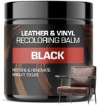 Black Leather Recoloring Balm - Leather Repair Kits for Couches - Leather Color Restorer for Furniture, Car Seats, Belt, Boots - Leather Repair Cream for Upholstery - Refurbishing Black Leather Dye