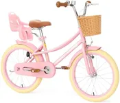 Glaf Girls Bike with Training Wheels and Basket Kids Bike for Girls Boys Age 2-12 Years Toddlers Bicycle with Bell Adjustable Seat Handlebar (20 Inch with Kickstand, Pink)