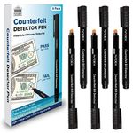 Nadex Counterfeit Pen, Easy Swipe - Gold for Real, Black for Fake, Detect Counterfeit Bills (6 Pack)