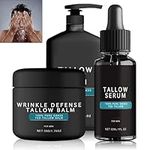 Nourishing Face Wash Mens Skincare Kit,Anti-Wrinkle Night Serum,Natural Tallow Face Moisturizer ,Natural Tallow Face Moisturizer Set Of 3