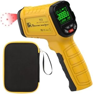 Surpeer Infrared Thermometer High Temperature Gun -58℉~2552℉, 30:1 Distance Ratio, Digital Laser IR Temp Gun for Cooking, Pizza Oven, Engine, Kilns, Forges, Industry, and Home Repair.