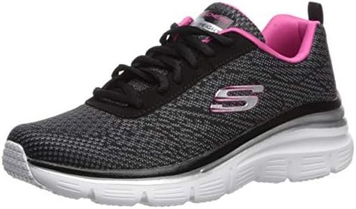 Skechers Fashion Fit-bold Boundaries, Scarpe da Ginnastica Donna, Nero Black Hot Pink Bkhp, 40 EU