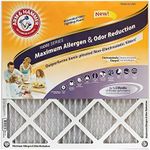 Arm & Hammer Max Allergen & Odor Reduction 16x24x1 Air and Furnace Filter, MERV 11, Carbon Fiber, 4-Pack