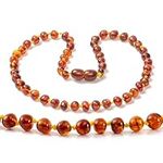 Baltic Amber Necklace Sizes 33cm - Cognac - Handmade Polished - Knotted Between Beads