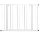 BabyDan Swing Shut, Pressure Fit Stair Gate, Covers openings between 77.3-110 cm/30.5-43.3 inches, Baby Gate/Safety Gate, White, Made in Denmark - (Pet Gate/Dog gate)