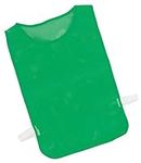 Champion Sports Deluxe Adult Mesh Pinnie, Green - 12 Pack