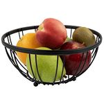 Spectrum Diversified Contempo Countertop Collection Fruit Bowl, 9.25" L X 9.25" W X 4.25" H, Black