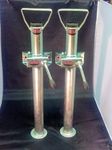 Trailer Prop Stands 34mm x 460mm (18") Pair With Clamp, Handle & Mounting Bolts