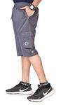 Men's Three Quarter Cargo Pants, with Multi Pockets (34, Gray/MateBlack)