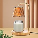 Dimmable Candle Warmer Lamp with Timer Electric Candle Warmer for House Warming Decor Candle Lamp Warmer for Jar Candles Wax Melt Warmer Presents for Women Mom Birthday Festival (Gold)