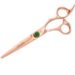 Moontay 6" Hair Scissors, Professional Hair Cutting Scissors Barber Hair Trimming Shears for Women, Men, Salon Haircutting, and Home Haircut, Jewelled Dial, Japanese 440C Stainless Steel (Shear)