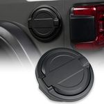 LitMiRaCle Fuel Tank Cap Accessory for Jeep Wrangler JL, Black Aluminum Fuel Tank Cap Replacement Part Compatible with 2018-2023 Jeep Wrangeler JL JLU 2/4 Door