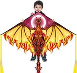 Dragon Kite for Kids Adults, Easy to Fly Best Delta Beach Kite, 300ft Kite String Included