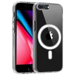 Magnetic Case for iPhone 7 Plus/8 Plus case,[Wireless Charging] [Compatible with Magsafe] No Yellowing and Military Drop Protection, Transparent Phone Case Cover for iPhone 7 Plus/8 Plus Case-Clear