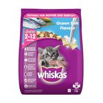 Whiskas Junior Mother Cat & Kitten (2-12 Months) Dry Cat Food, Ocean Fish Flavour, 3kg, Contains 41 Essential Nutrients, Complete & Balanced Nutrition for Mother Cats & Kittens