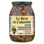 Le Terre di Colombo – Pitted Taggiasca Olives - in Brine - 900 g