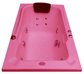 MADONNA Bonn Acrylic 4.5 feet Massage Bathtub with Whirlpool and Back Massager - Pink