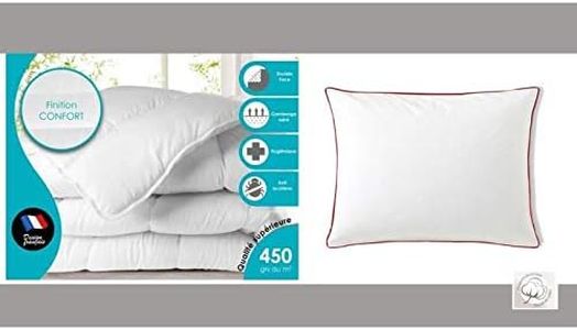 Douce Nuit Couette Blanche 450GR/M² "FABRICATION FRANCAISE" (2 Places) 220 x 240 + 2 Oreillers 60 x 60 cm 8008300489251