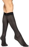 Hue Opaque Knee Hi Socks, 4 Pair Pack Sockshosiery, Black, One Size
