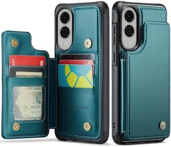 Vinich for Samsung Galaxy S25 Edge Wallet Case with Card Holder, RFID Blocking Credit Slots Kickstand Shockproof Phone Cover Fit for Galaxy S25 Edge 6.7" Bluish Green