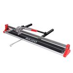 ROJOO 48 inch Manual Tile Cutting Machine Wide Aluminum Bottom Plate Single Slide Rail Adjustable Ceramic Porcelain Tile Cutter Heavy Duty 1200mm