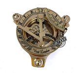 Brass Sundial Compass Maritime Pocket Sun Watch Compass Hiking/Travel/Camping