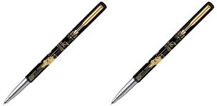 Parker Moments Vector Timecheck Gold Trim Roller Ball Pen | Pen for Gifting | Ideal Rakhi Gift For Brother & Sister Pens Rakshabandhan Gifts | Rakhi Pen Gift Set | Color & Design May Vary (Pack of 2)