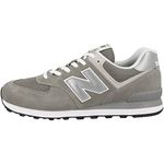 New Balance mens 574 Core Sneaker, Grey/White, 8.5 US