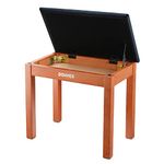 Donner Piano Bench Keyboard Stool, Solid Hard Wooden Digital Piano Stool with Large Storage