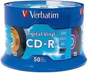 Verbatim CD-R 80min 52X with Digital Vinyl Surface 50pk Spindle - Blue/Green/Orange/Pink/Purple