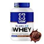 USN BlueLab 100% Whey Protein Powder 2kg (58 Servings) - 24g Protein - Whey Isolate, Hydrolysate & Concentrate Blend - High Protein Shake for Muscle Growth & Recovery - Chocolate
