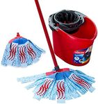 Vileda SuperMocio 3Action XL Mop and Bucket Set with Extra Refill, 40 x 28.3 x 28.5 cm, Blue,red