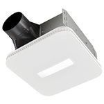 Broan-NuTone AER80CCTK Bathroom Fan with Selectable CCT LED Light & CleanCover Grille, 80 CFM, 0.7 Sones, Energy Star Certified, White