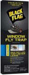 Black Flag Window Fly Trap, Transparent Glue Traps 4 Count