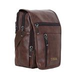 Luxury Sling Bag for Men Crossbody - Waterproof, Lightweight & Stylish Shoulder Bag With One Strap, Comfortable Leather Side Bag For Travel, Office, Biking With Secret Inner Pocket, Made in India