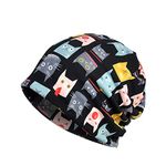 Chemo Headwear Ladies Beanie Hats Summer, Cotton Turban Hats for Women/Men, Slouchy Beanie Hat Bandanas Scarf Sleep Cap, Suitable for Chemo & Hair Loss - Chemo Cancer Hat Black