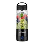 nutribullet Portable Blender in Black - Powerful Extractor Blade, 475ml Cup, To-Go Lid, USB-C Charging Cable & User Guide - Delivers 15+ Blending Cycles - Healthy Shakes On The Move